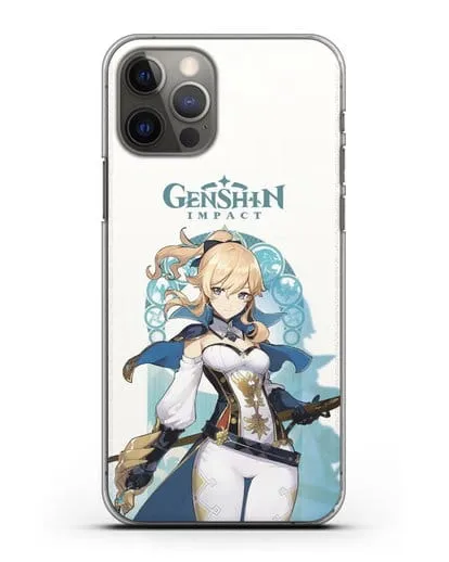 Чехол Genshin Impact (Геншин Импакт) - Джинн силиконовый для iPhone 12 Pro