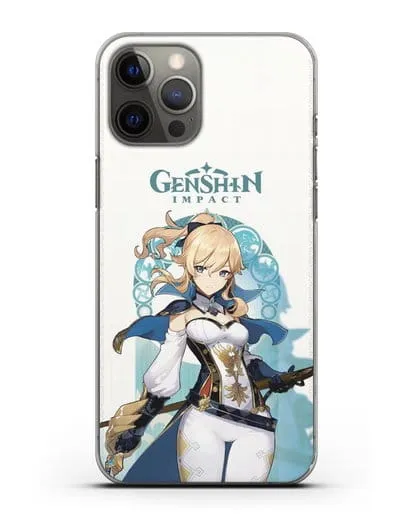 Чехол Genshin Impact (Геншин Импакт) - Джинн силиконовый для iPhone 12 Pro Max