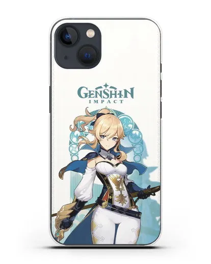 Чехол Genshin Impact (Геншин Импакт) - Джинн силиконовый для iPhone 13