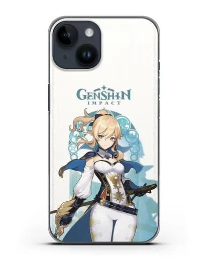 Чехол Genshin Impact (Геншин Импакт) - Джинн силиконовый для iPhone 14