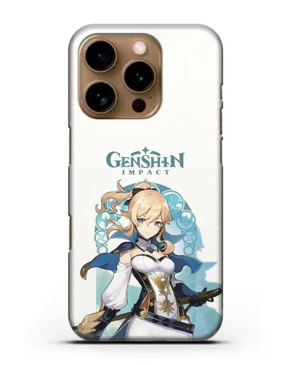 Чехол Genshin Impact (Геншин Импакт) - Джинн силиконовый для iPhone 16 Pro