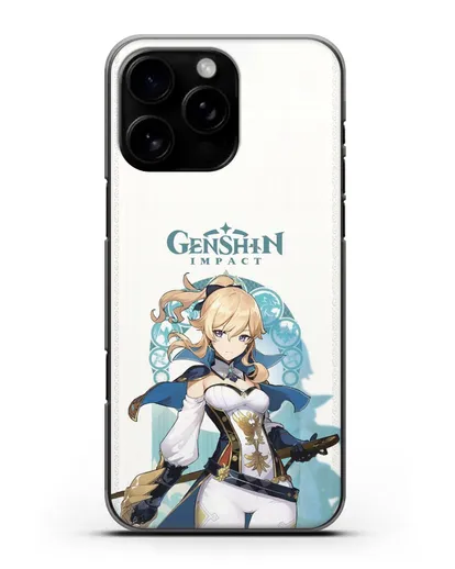 Чехол Genshin Impact (Геншин Импакт) - Джинн силиконовый для iPhone 16 Pro Max
