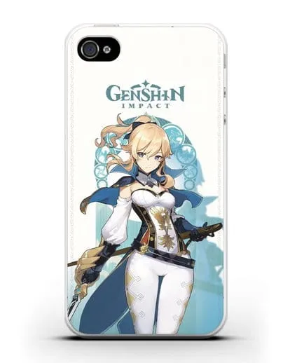 Чехол Genshin Impact (Геншин Импакт) - Джинн силиконовый для iPhone 4/4s