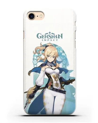 Чехол Genshin Impact (Геншин Импакт) - Джинн силиконовый для iPhone 8