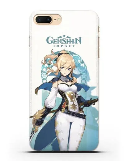 Чехол Genshin Impact (Геншин Импакт) - Джинн силиконовый для iPhone 8 Plus