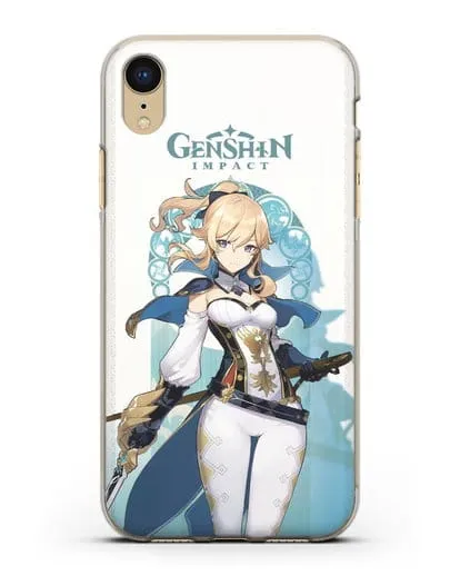 Чехол Genshin Impact (Геншин Импакт) - Джинн силиконовый для iPhone XR