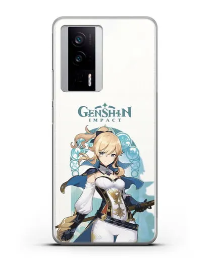 Чехол Genshin Impact (Геншин Импакт) - Джинн силиконовый для Xiaomi Poco F5 Pro