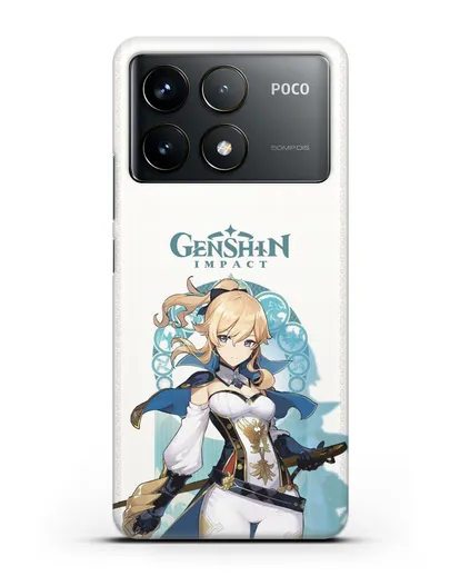 Чехол Genshin Impact (Геншин Импакт) - Джинн силиконовый для Xiaomi Poco F6 Pro