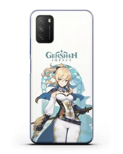 Чехол Genshin Impact (Геншин Импакт) - Джинн силиконовый для Xiaomi Poco M3