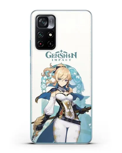 Чехол Genshin Impact (Геншин Импакт) - Джинн силиконовый для Xiaomi Poco M4 Pro 5G