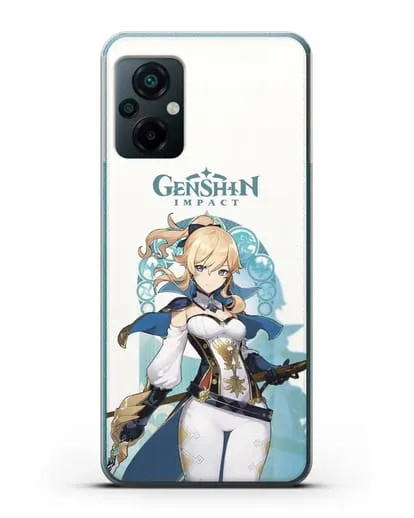 Чехол Genshin Impact (Геншин Импакт) - Джинн силиконовый для Xiaomi Poco M5