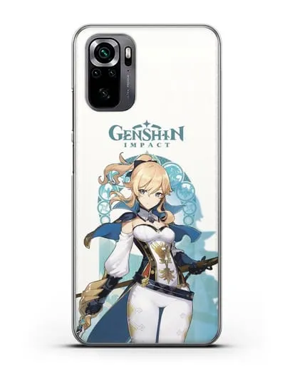Чехол Genshin Impact (Геншин Импакт) - Джинн силиконовый для Xiaomi Poco M5s