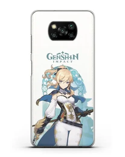 Чехол Genshin Impact (Геншин Импакт) - Джинн силиконовый для Xiaomi Poco X3