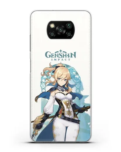 Чехол Genshin Impact (Геншин Импакт) - Джинн силиконовый для Xiaomi Poco X3 Pro