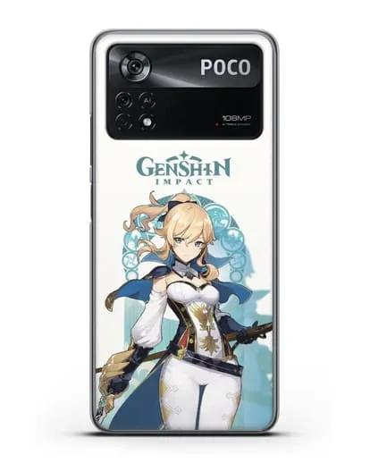 Чехол Genshin Impact (Геншин Импакт) - Джинн силиконовый для Xiaomi Poco X4 Pro