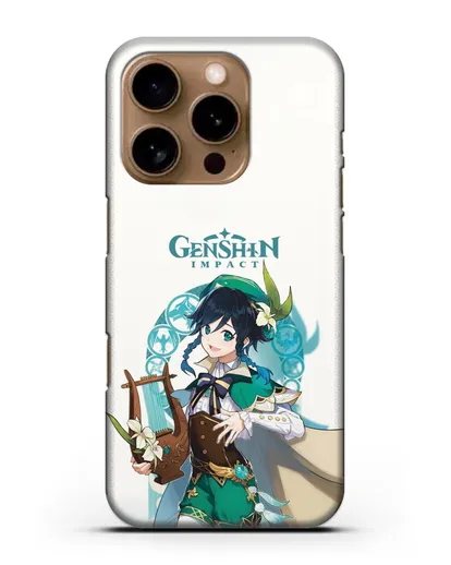 Чехол Genshin Impact (Геншин Импакт) - Венти силиконовый для iPhone 16 Pro