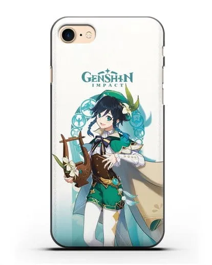 Чехол Genshin Impact (Геншин Импакт) - Венти силиконовый для iPhone 8