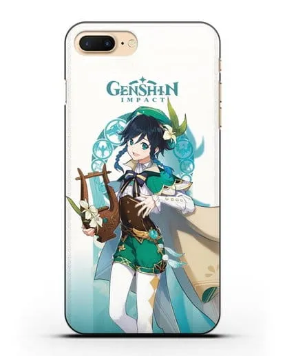 Чехол Genshin Impact (Геншин Импакт) - Венти силиконовый для iPhone 8 Plus