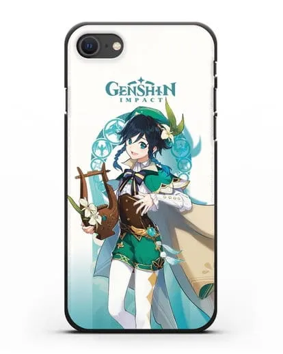 Чехол Genshin Impact (Геншин Импакт) - Венти силиконовый для iPhone SE 2020