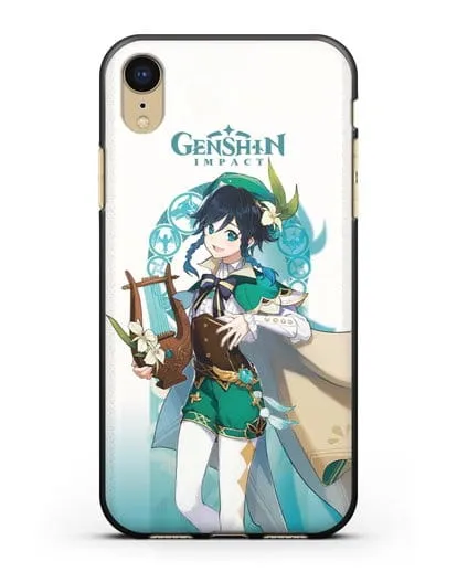 Чехол Genshin Impact (Геншин Импакт) - Венти силиконовый для iPhone XR