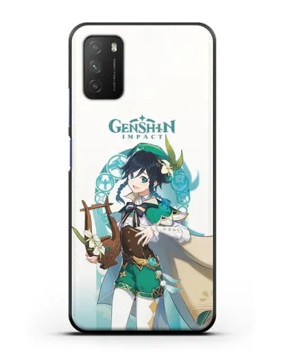 Чехол Genshin Impact (Геншин Импакт) - Венти силиконовый для Xiaomi Poco M3