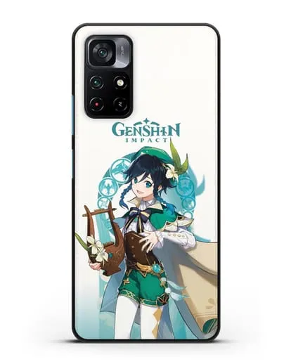 Чехол Genshin Impact (Геншин Импакт) - Венти силиконовый для Xiaomi Poco M4 Pro 5G