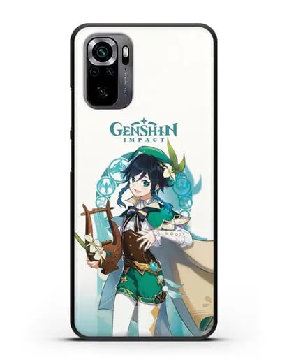 Чехол Genshin Impact (Геншин Импакт) - Венти силиконовый для Xiaomi Poco M5s