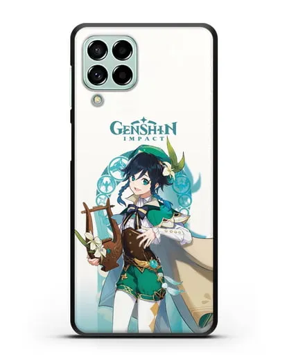 Чехол Genshin Impact (Геншин Импакт) - Венти силиконовый для Samsung Galaxy M53 [SM-M536]