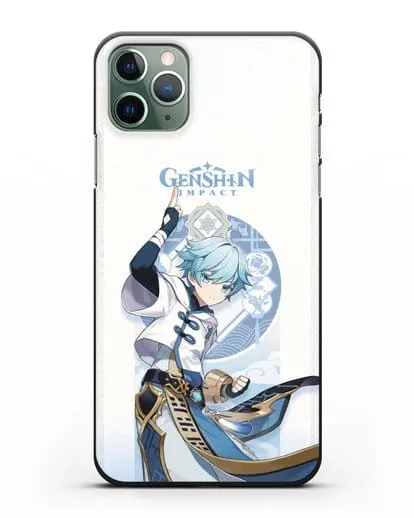 Чехол Genshin Impact (Геншин Импакт) - Чун Юнь силиконовый для iPhone 11 Pro Max