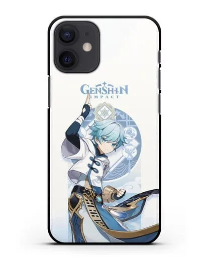 Чехол Genshin Impact (Геншин Импакт) - Чун Юнь силиконовый для iPhone 12 mini