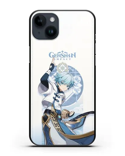 Чехол Genshin Impact (Геншин Импакт) - Чун Юнь силиконовый для iPhone 14 Plus