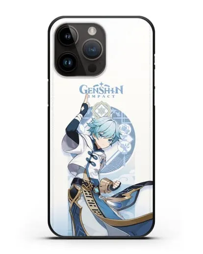 Чехол Genshin Impact (Геншин Импакт) - Чун Юнь силиконовый для iPhone 14 Pro Max