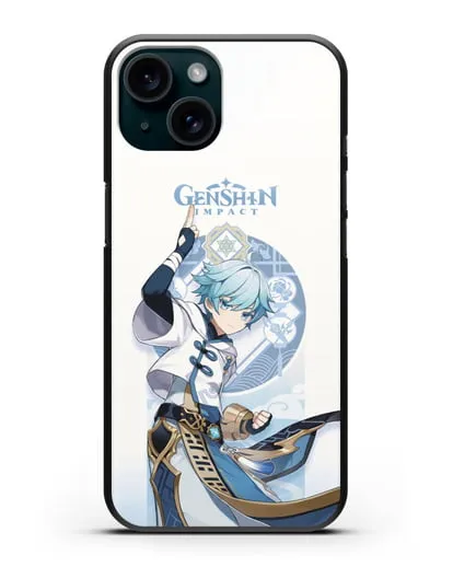 Чехол Genshin Impact (Геншин Импакт) - Чун Юнь силиконовый для iPhone 15