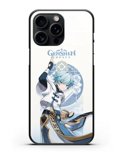 Чехол Genshin Impact (Геншин Импакт) - Чун Юнь силиконовый для iPhone 15 Pro Max