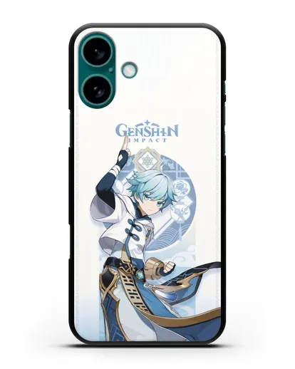 Чехол Genshin Impact (Геншин Импакт) - Чун Юнь силиконовый для iPhone 16 Plus