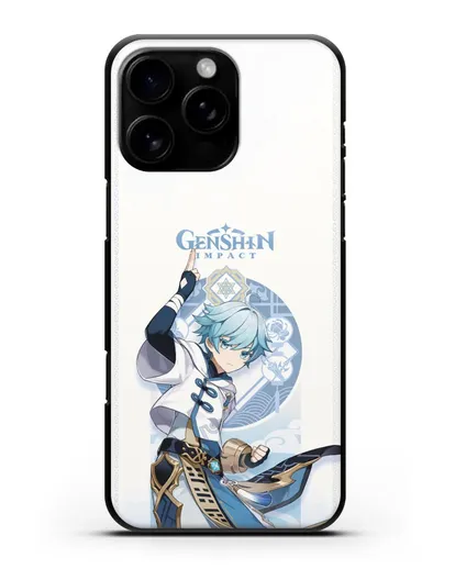 Чехол Genshin Impact (Геншин Импакт) - Чун Юнь силиконовый для iPhone 16 Pro Max