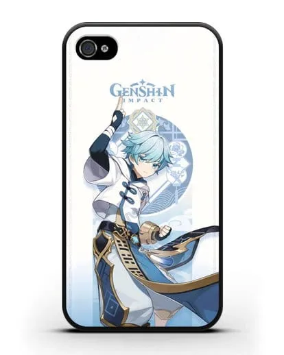 Чехол Genshin Impact (Геншин Импакт) - Чун Юнь силиконовый для iPhone 4/4s