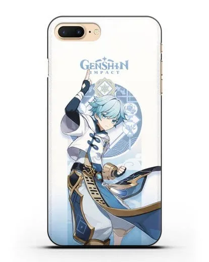 Чехол Genshin Impact (Геншин Импакт) - Чун Юнь силиконовый для iPhone 8 Plus