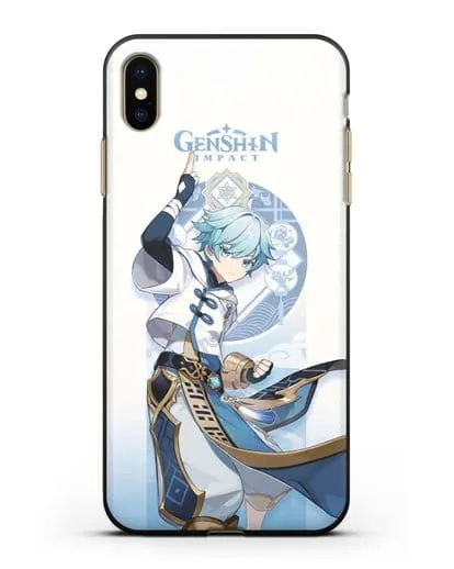 Чехол Genshin Impact (Геншин Импакт) - Чун Юнь силиконовый для iPhone XS Max