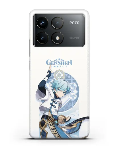 Чехол Genshin Impact (Геншин Импакт) - Чун Юнь силиконовый для Xiaomi Poco F6 Pro