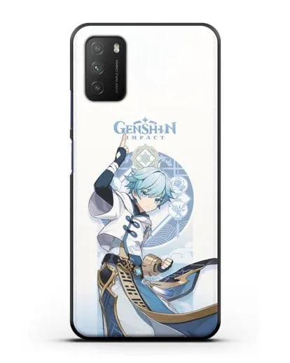 Чехол Genshin Impact (Геншин Импакт) - Чун Юнь силиконовый для Xiaomi Poco M3
