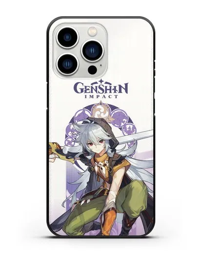 Чехол Genshin Impact (Геншин Импакт) - Рейзор силиконовый для iPhone 13 Pro