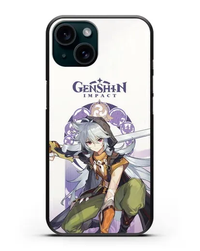 Чехол Genshin Impact (Геншин Импакт) - Рейзор силиконовый для iPhone 15