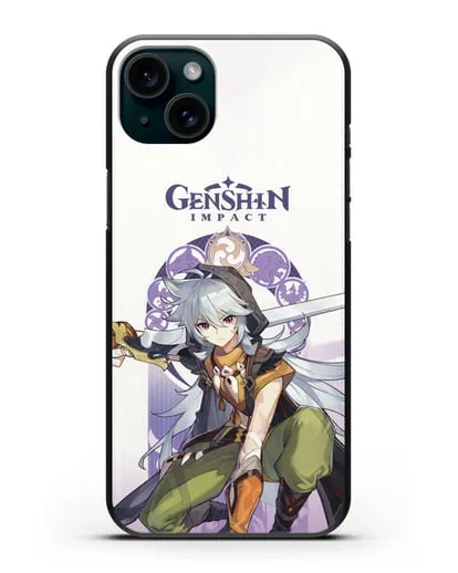 Чехол Genshin Impact (Геншин Импакт) - Рейзор силиконовый для iPhone 15 Plus