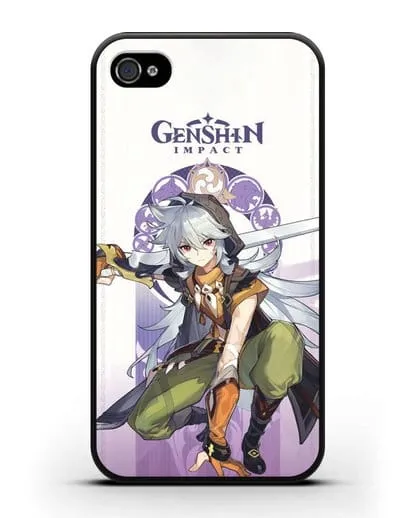 Чехол Genshin Impact (Геншин Импакт) - Рейзор силиконовый для iPhone 4/4s