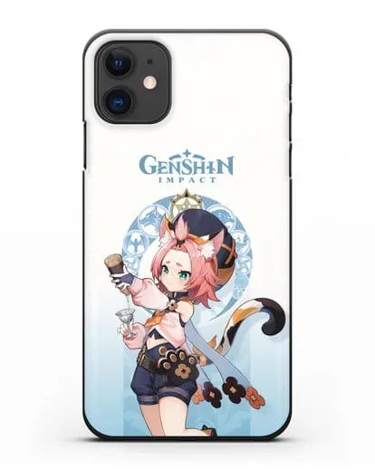 Чехол Genshin Impact (Геншин Импакт) - Диона силиконовый для iPhone 11