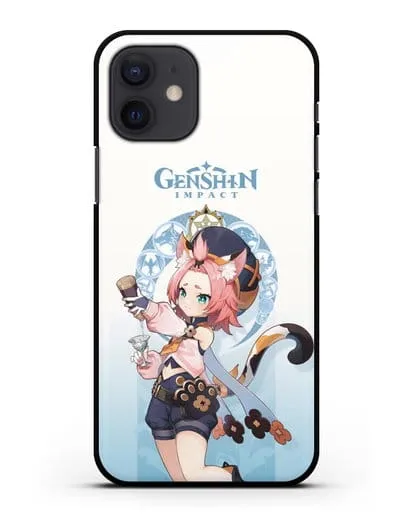 Чехол Genshin Impact (Геншин Импакт) - Диона силиконовый для iPhone 12