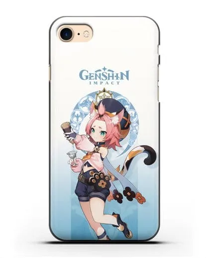 Чехол Genshin Impact (Геншин Импакт) - Диона силиконовый для iPhone 8