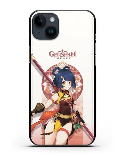Чехол Genshin Impact (Геншин Импакт) - Сян Лин силиконовый для iPhone 14 Plus