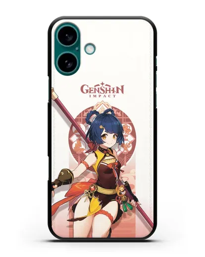 Чехол Genshin Impact (Геншин Импакт) - Сян Лин силиконовый для iPhone 16 Plus